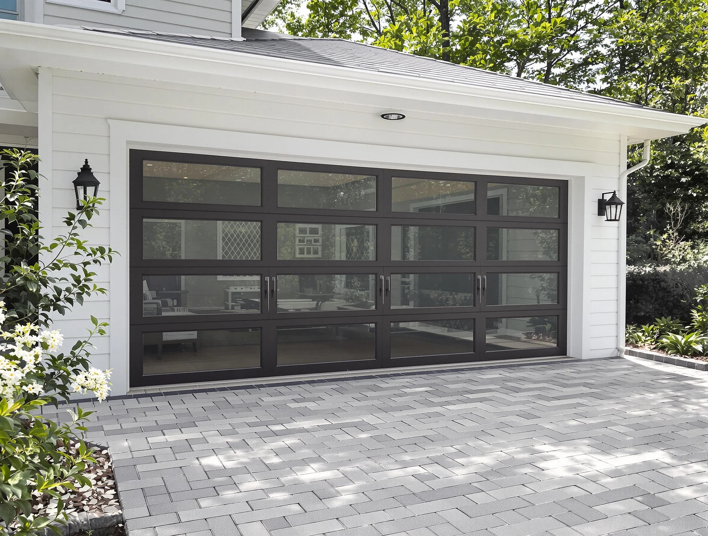 Redan Garage Door Repair design specialist presenting custom garage door options to Redan homeowner
