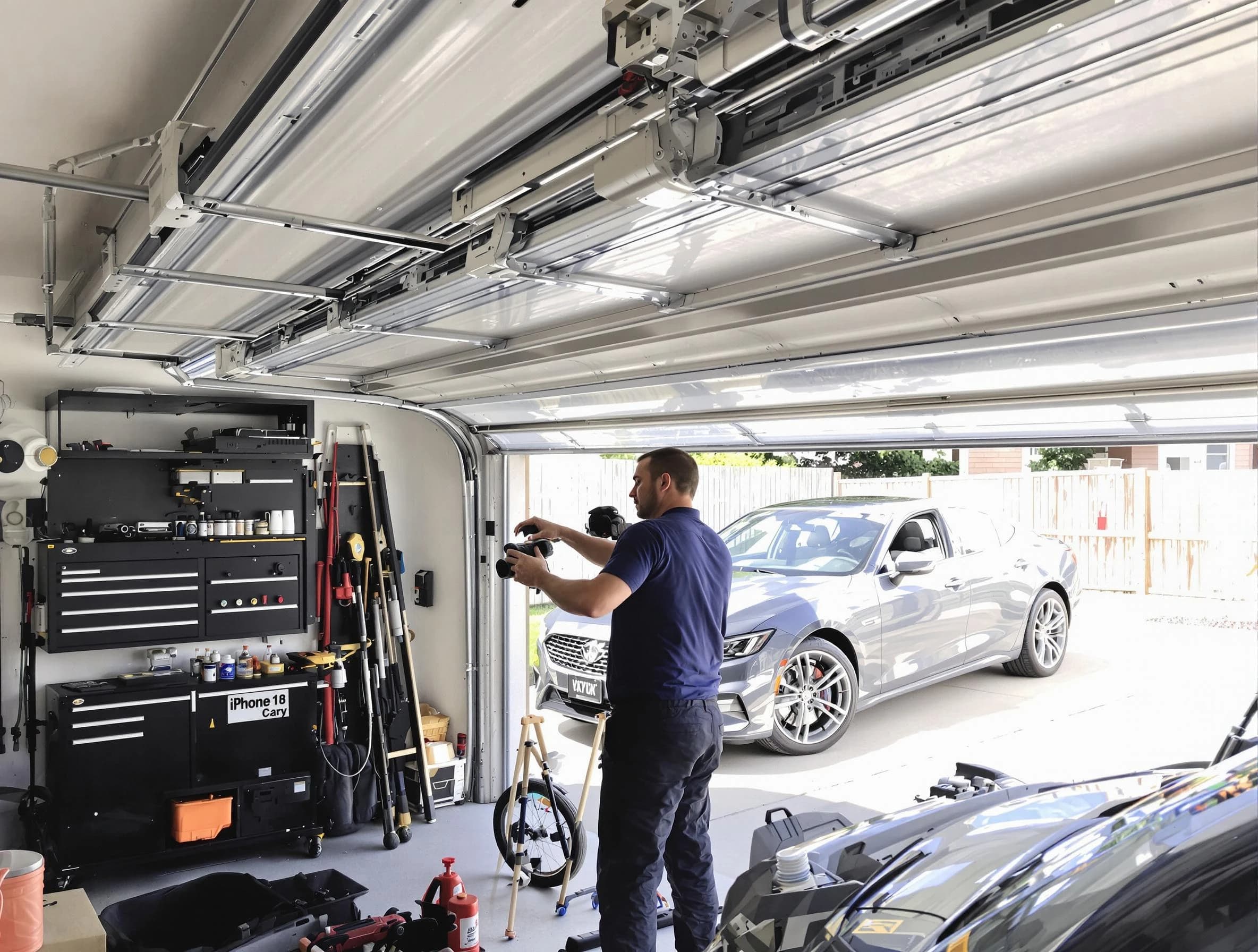 Redan Garage Door Repair technician fixing noisy garage door in Redan