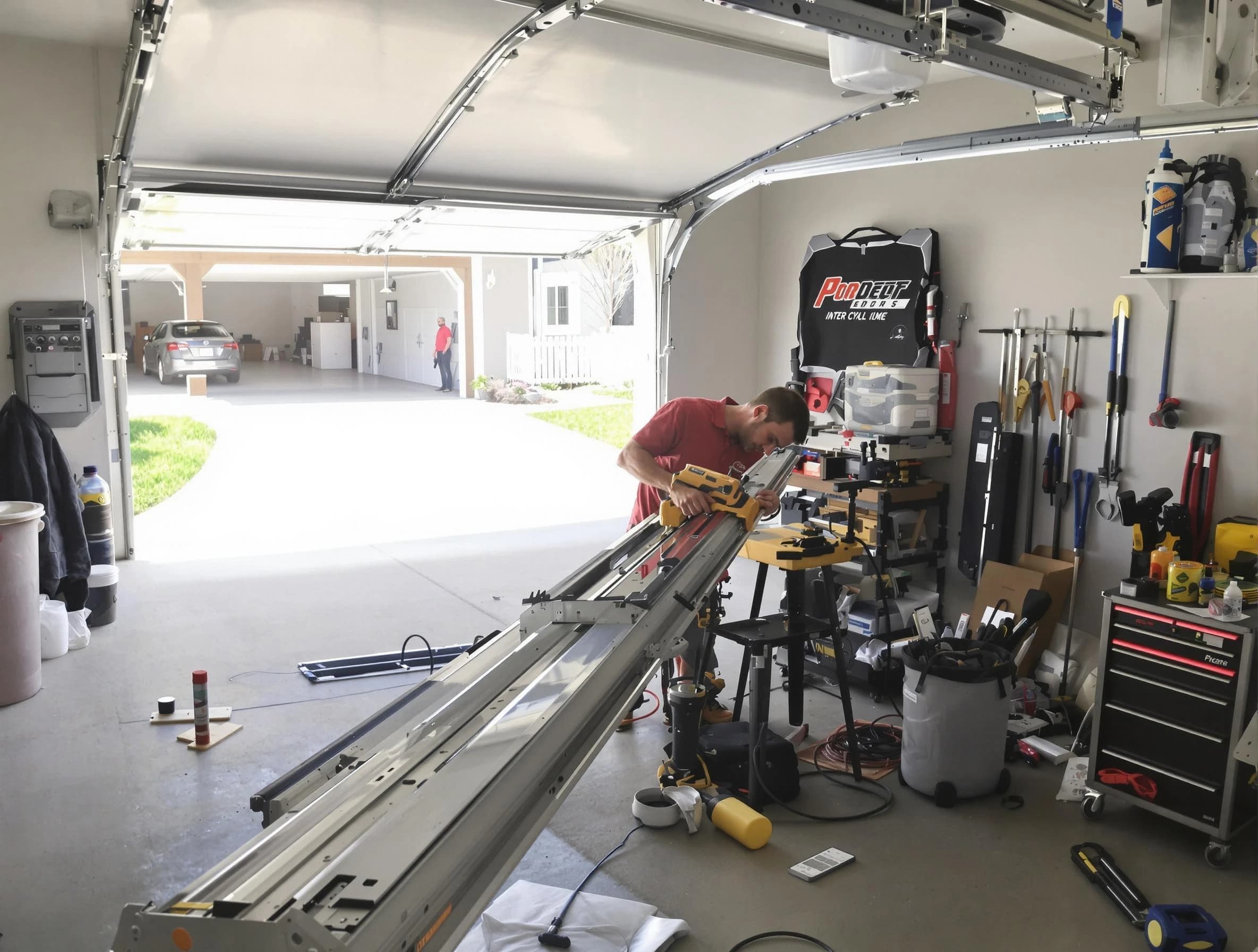 Redan Garage Door Repair expert performing track repair in Redan